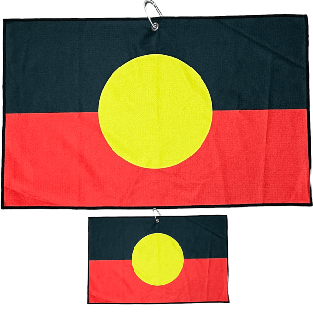 Aboriginal Mallet Cover & Cart Golf Towel - The Back Nine Online