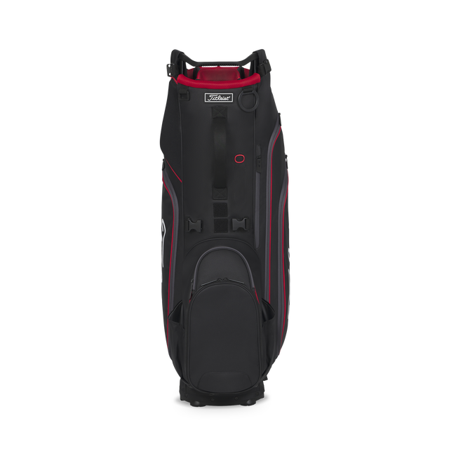 Titleist Hybrid 14 Golf Bag - Black / Black / Red