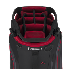 Titleist Hybrid 14 Golf Bag - Black / Black / Red