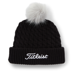 Titleist Cable Knit Pom Pom - Black / White