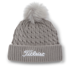Titleist Cable Knit Pom Pom - Grey / White