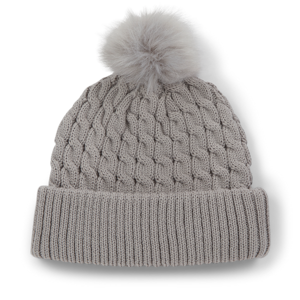 Titleist Cable Knit Pom Pom - Grey / White