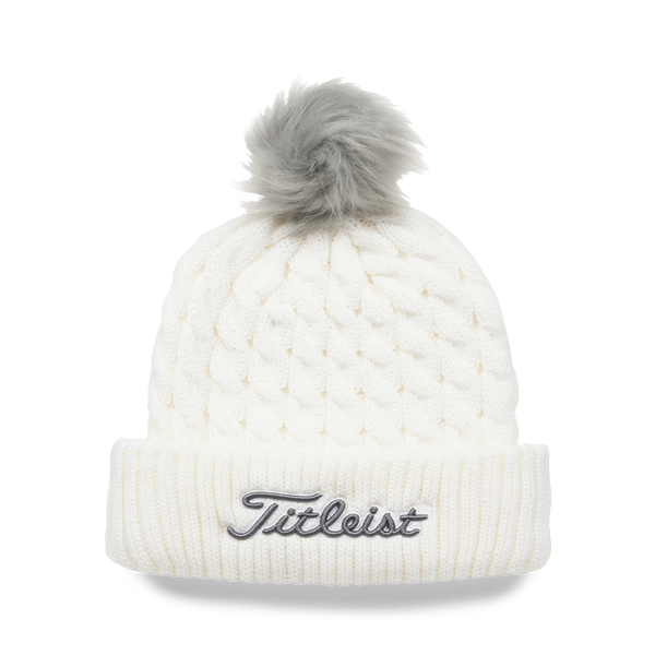 Titelist Cable Knit Pom Pom - White / Grey