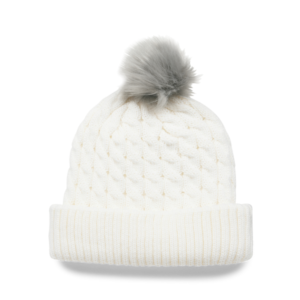 Titelist Cable Knit Pom Pom - White / Grey