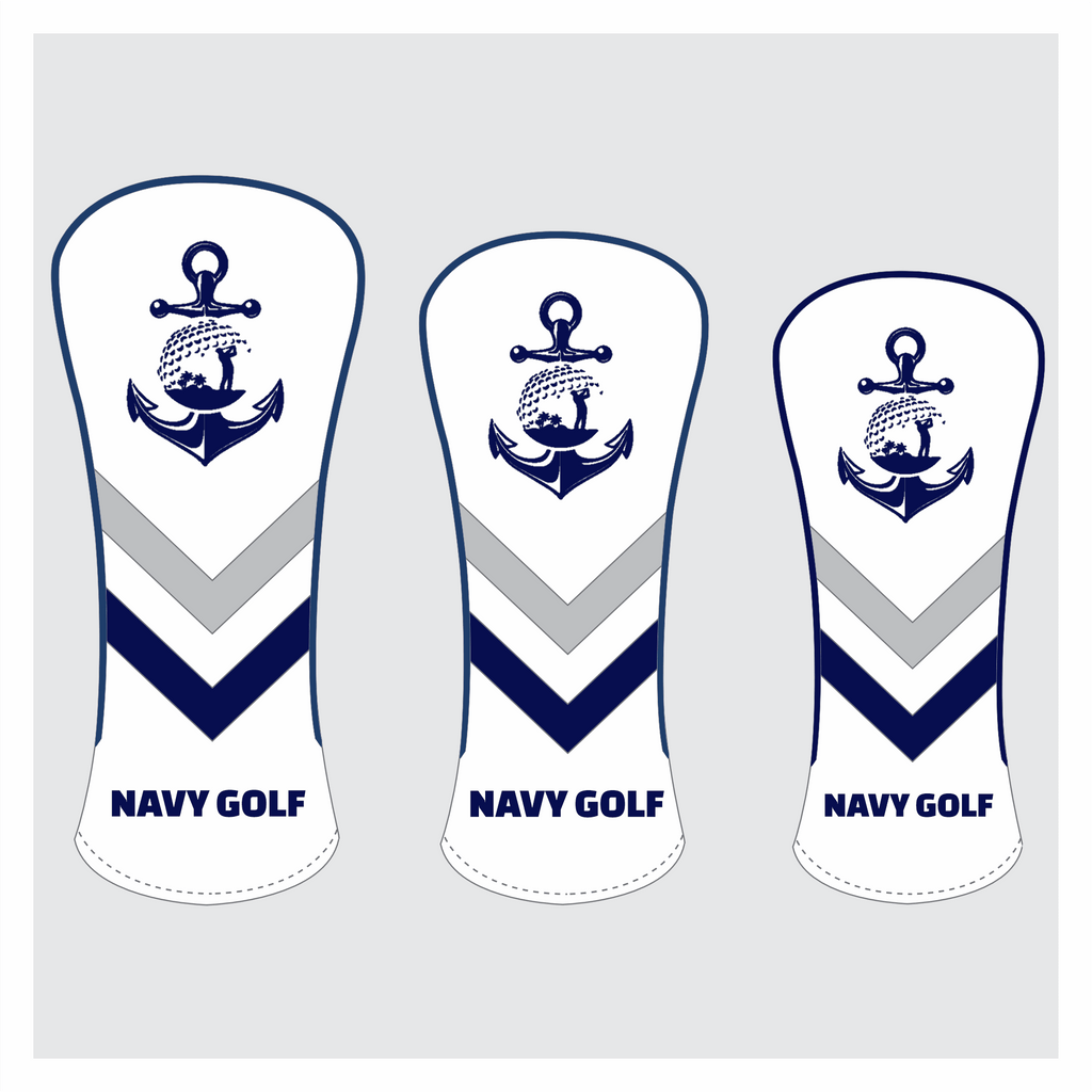 Nth Qld Navy Golf Team - Custom 3Piece Head Cover Set - The Back Nine Online