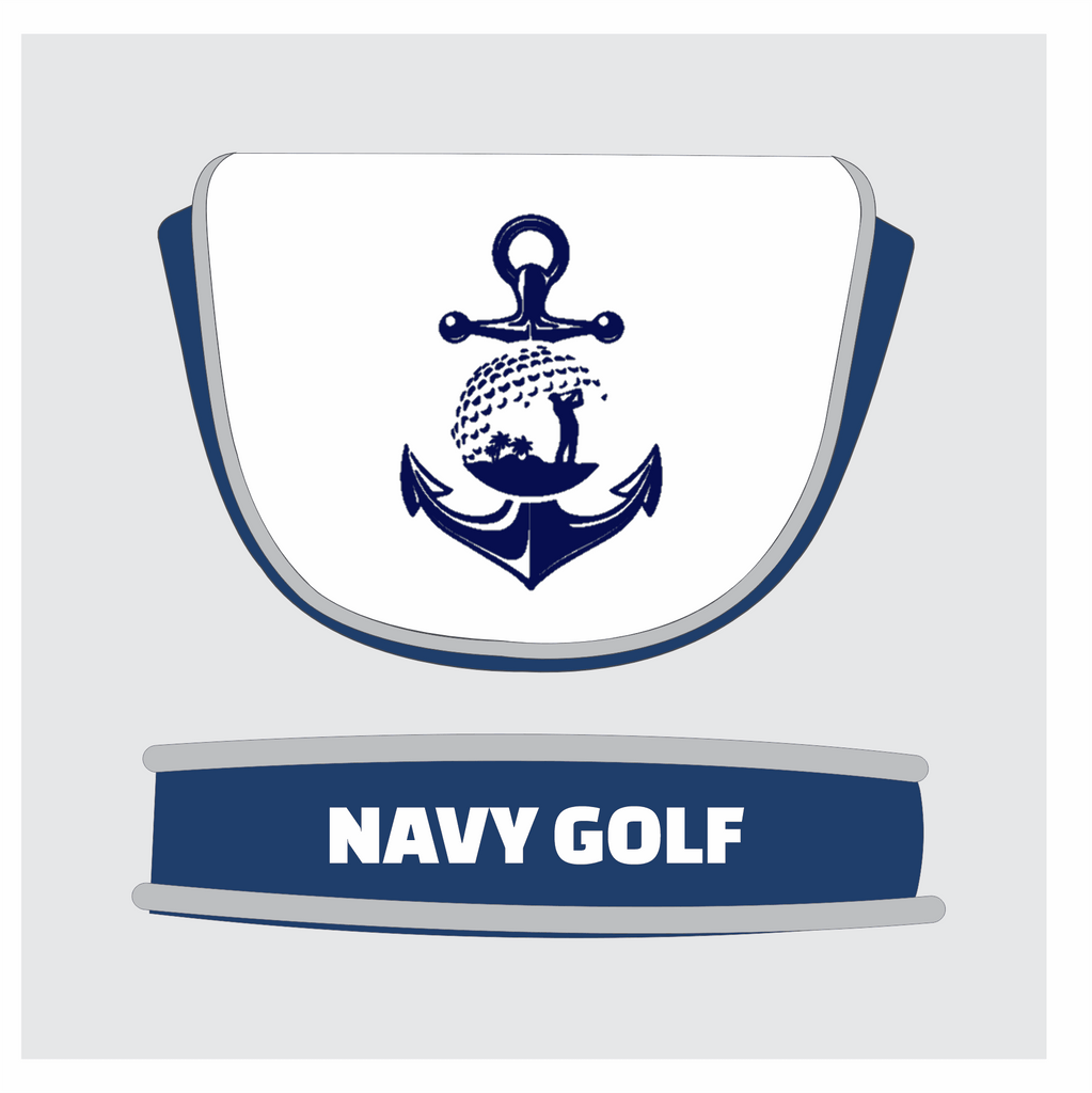 Nth QLD Navy Golf Team - Custom Mallet Putter Cover - The Back Nine Online