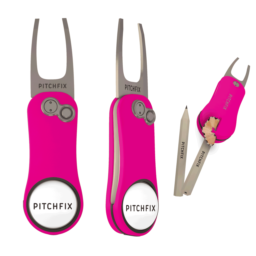 Pitchfix Hybrid 2.0 Divot Tool - Pink - The Back Nine Online