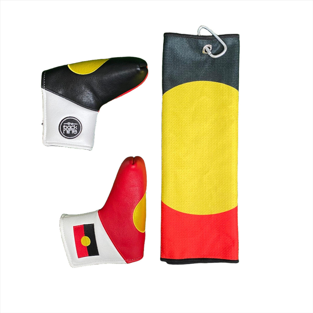 Aboriginal Blade Putter Cover & Cart Golf Towel - The Back Nine Online