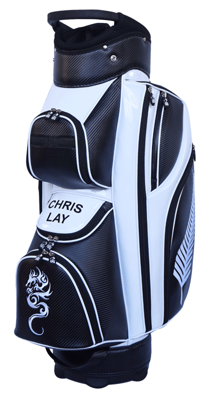 Kiwi Black Heritage Cart Bag - The Back Nine Online