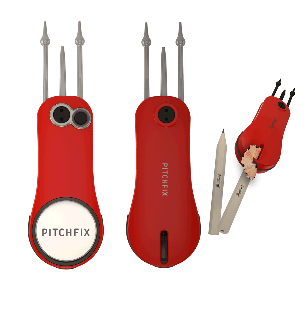 Pitchfix Fusion 2.5 Divot Tool - Red - The Back Nine Online
