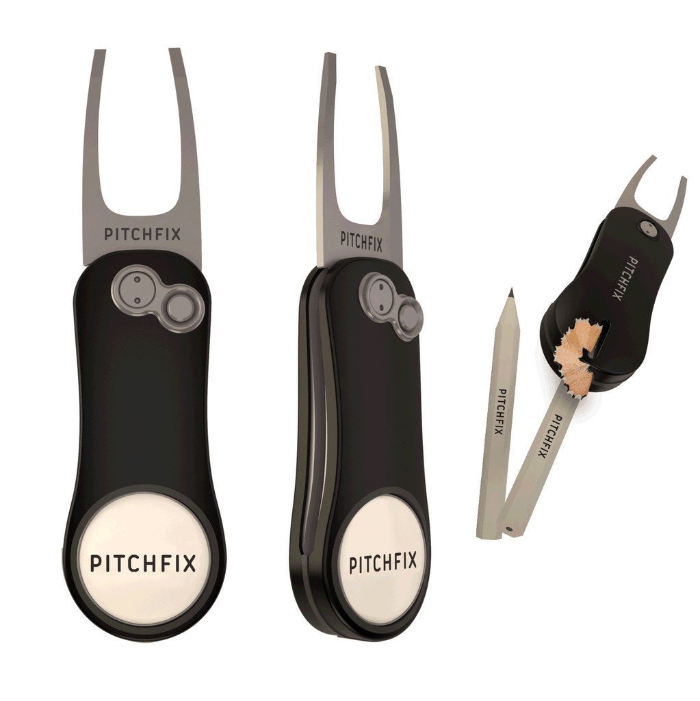 Pitchfix Hybrid 2.0 Divot Tool - Black - The Back Nine Online