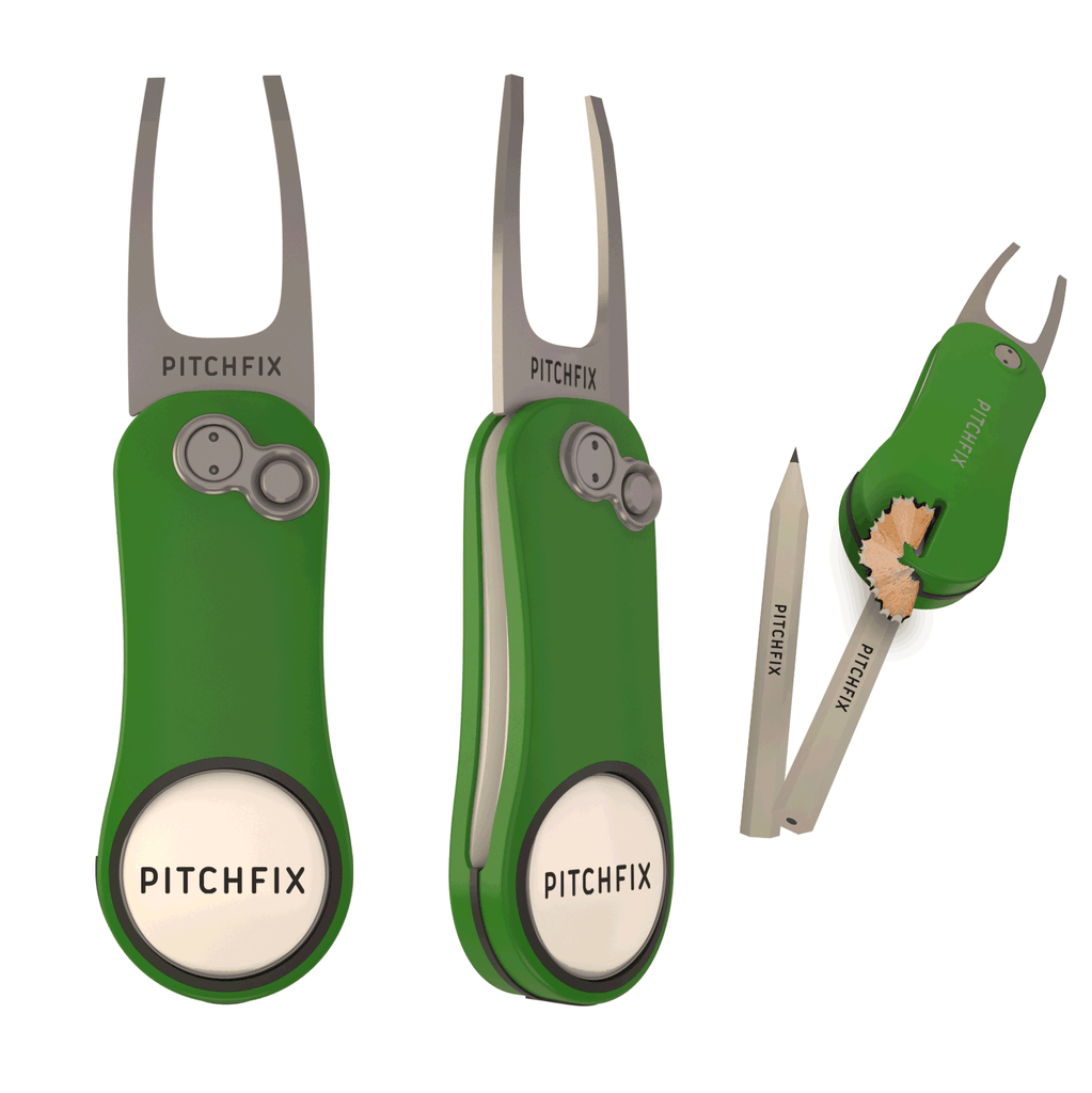Pitchfix Hybrid 2.0 Divot Tool - Green - The Back Nine Online